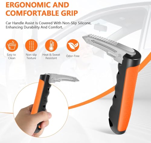 Image of Kaiedos Car Door Handle for Elderly, 3-in-1 Car Handle Assist for Seniors, Portable Auto Cane Vehicle Support Handle, 500 lbs Capacity, Non-Slip Door Assist Bar