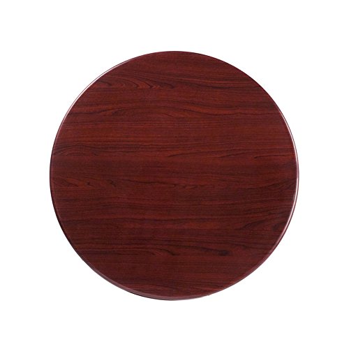 30'' Round Resin Restaurant Table Top in Resin Mahogany