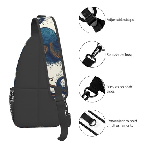Bolso Sling para Mujer y Hombre Negro miniatura 4