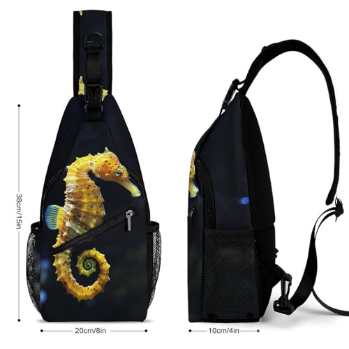 Bolso bandolera sling amarillo con diseño miniatura 2