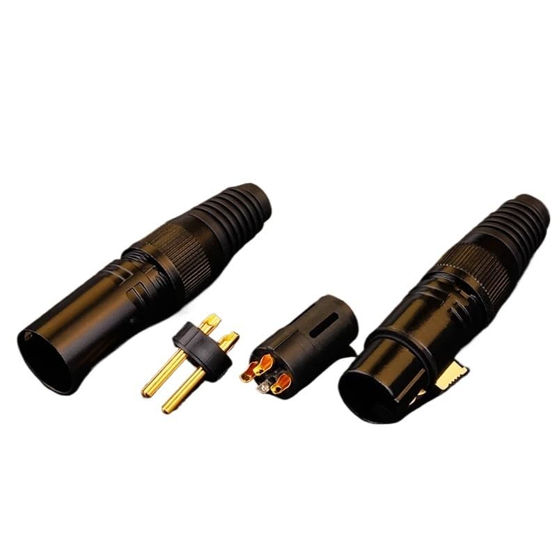 XLR-Audiokabel, Karaoke-Mikrofon, Sounddose, Stereo, vergoldeter XLR-Stecker, Stecker auf Buchse (2 m)