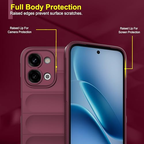 Image of Zapcase Back Case Cover for Vivo T5x 5G | Compatible for Vivo T5x 5G Back Cover | Liquid Silicon Magic Case with Camera Protection | Plum