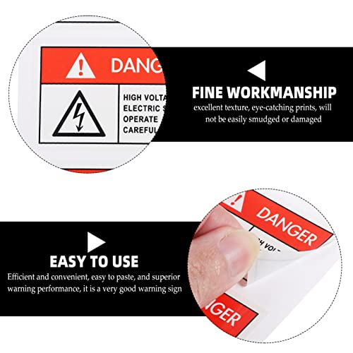 Hemobllo Sign, High Voltage Warning Label Electrical Warning Stickers Keep Off Sings (6Pcs), Assorted Color, 6X4X0.1CM - Image 3