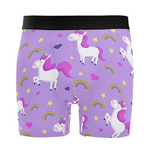 Bóxer para hombre de unicornio morado elásticos que evitan el sudor gracias a su tejido suave