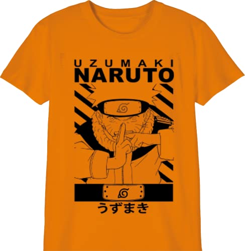 Naruto Bonarutts026 Camiseta, Naranja, 14 años para Niños
