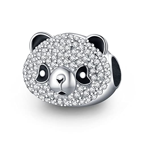 Charme Panda en Argent Sterling 925 pour Pandora, Breloques en Perles pour Femme, Charmes Perles Compatible pour Pandora & Européen Bracelets, Bijoux Cadeaux pour Femme Maman Fille Cover