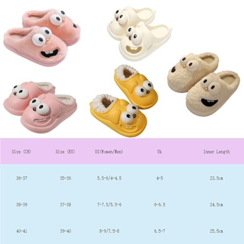 Solemates Slides, Solemate Kissing Slippers For Couples, 3D Big Eye Dog Funny Cartoon Package Head Warm Soft Shoes2