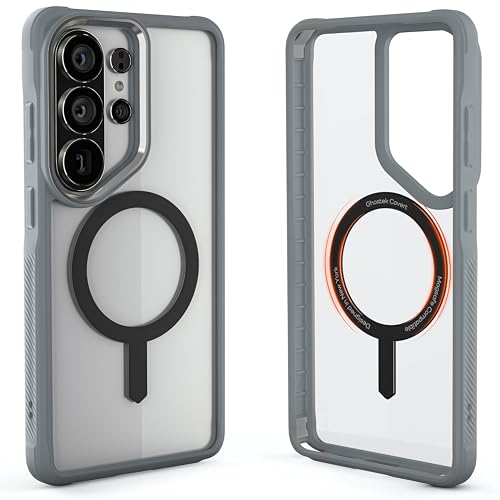 Image of Ghostek Covert Clear Galaxy S26 Ultra Case MagSafe Compatible with Magnetic Ring, Slim Thin Shockproof Phone Cover Designed for 2026 Samsung S26 Ultra (6.9 inch) (Cool Gray)