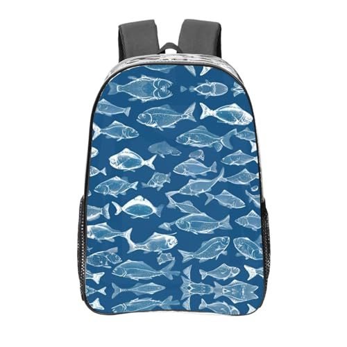 Sac à dos transparent Ocean Fish idéal pour les festivals et grands stades