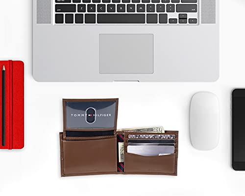 image for Tommy Hilfiger Men's Leather Wallet - Thin Sleek Casual Bifold with 6 