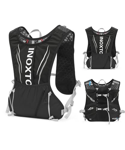 INOXTO Laufrucksack, 5L Leichter Trinkbeutel, geeignet für Outdoor-Wandern, Radwettbewerb, Bergsteiger-Trinkweste, Rucksack, Herren und Damen