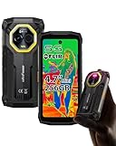 Ulefone Armor Mini 20T Pro 5G Rugged Smartphone 4.7" Thermal Imaging 256GB ROM 2TB Expand, Android 15, Corning Gorilla Glass, 33W 6200mAh Wireless, 50MP+32MP Waterproof, Flashlight & Warning Light