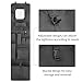 Chuanke Police Style Hanging Closet Shelf Hanging Work Locker Organizer 53.54 x 12.6 Inches Door Locker Organization with Acrylic Soft Mirror Waterproof 600D Oxford Cloth (Black)