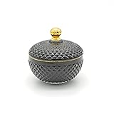 BRIGANTI Elegant Candle in Decorative Black and Gold Glass Jar - Coconut Island | Fresh Coconut and