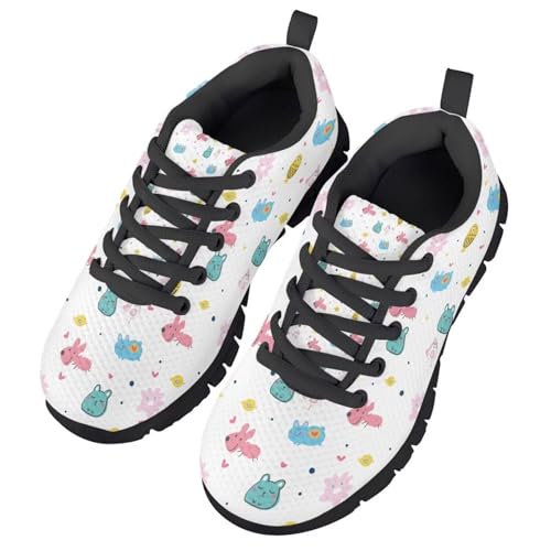 Xoenoiee Outdoor Sport Shoes for Girls Boys Lace up Running Shoes Sneaker Kids Lightweight Trainers3