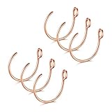 ✿[6 pièces] 6 faux anneaux de nez pour septum : calibre 20 (0,8 mm), taille intérieure de 8 mm ; peuvent être utilisés comme faux anneaux de piercing de septum et faux anneaux de nez