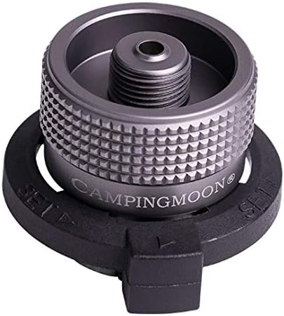CAMPINGMOON Camping Grill Gas Stove Adapter(Vertical type), Input: Butane Canister, Output: EN417 Lindal Valve Z11