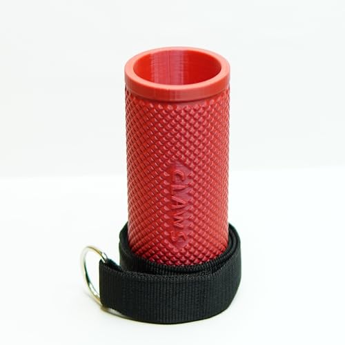 Image of Armwrestling Multispinner Training Handle with Strap, Red Textured Grip (70 mm)