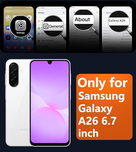 Image of FNTCASE for Galaxy A26 5G Phone Case: Magnetic Matte Translucent Military Grade Drop Protection Cell Phone Cover - Slim Rugged Durable Shockproof Protective for Samsung A26 Cases - Purple