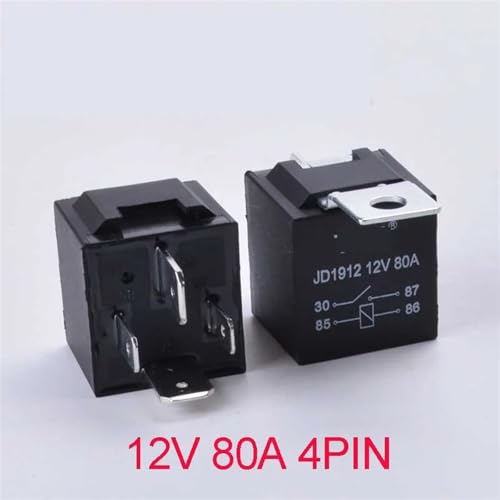 Relé para coche JD1912 12V 80A de 4 pines detén sobrecalentamientos 3