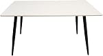 CB Home Sintera Sintered Table à manger en pierre – Table élégante, durable et résistante à la chaleur (semences 4-6)- Haut blanc pur