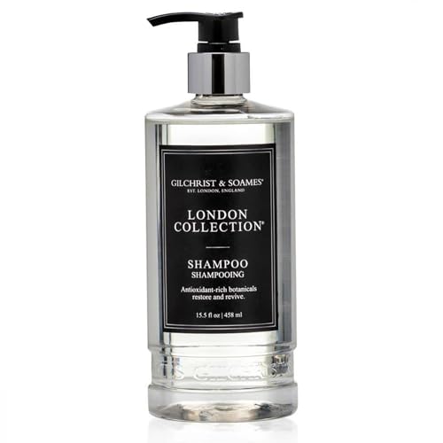 Gilchrist & Soames London Collection Shampoo Pure Sulfate Free Paraben Free Cruelty Free Formula for All Hair Types Gentle Clarifying & Moisturizing Wash with Crisp Clean Scent 15.5 oz.