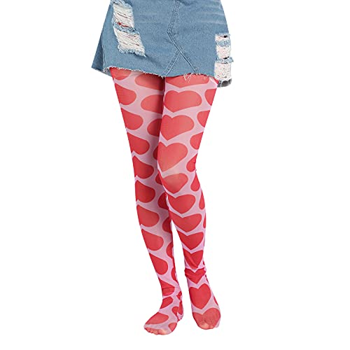 Image of NUFIWI Women Sexy Sheer Patterned Tights Leggings Pantyhose Stockings Colorful Y2k Funky Tights Vintage 90s Streetwear