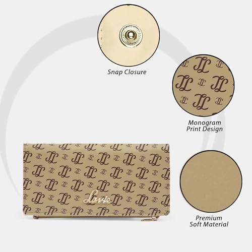 Image of Lavie Women's Safain Monogram LL Print Bifold Wallet | Ladies Purse Handbags