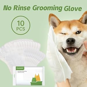   Cleaning-Deodorizing-Wipes-for-Dogs-and-Cats-Pet-Grooming-Gloves-for-Nourishing-Fur-No-Rinse-Bathing-Wipes-for-Daily-Care-and-Traveling-Dog-Washing-Gloves-for-Paws-Fur-and-Butt-10-PCS