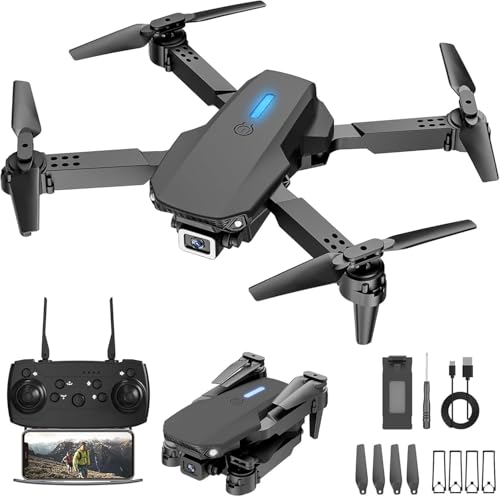 Dron Plegable con Cámara Dual HD 1080P, Control por...