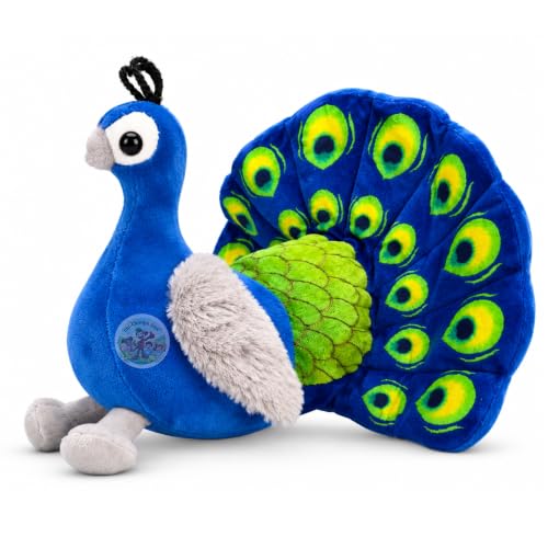 Image of Chi-Chimpu Toyss Sitting Peacock Soft Toy 25cm | Cute Blue Peacock Plush Stuffed Toy for Kids | Soft & Cuddly Bird Toy | Decorative Peacock Toy | Birthday Gift for Boys & Girls