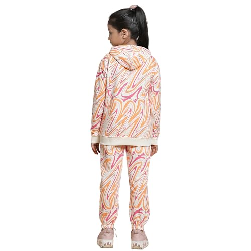 Image of Kidsville Frozen Printed Regular Fit Co-Ord Set For Girls