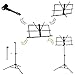 EASTROCK Folding Music Sheet Stand 2 in 1 Dual-Use Portable Foldable Music Stand Desktop Book Stand with Carrying Bag, Lightweight Metal Music Stand Holder Suitable for Instrumental Performance