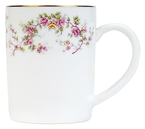Image of Dankotuwa, World-Class Tableware Set Of 2 Luxury Porcelain Coffee Mugs 250Ml With 24K Gold | Elegant And Durable Cups |Gift For Any Occasion (Rose Garden)