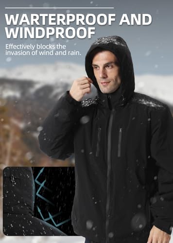Image of SAVIOR HEAT Heated Jackets for Men with 10-Hour Battery Life Waterproof & Windproof Electric Mens Winter Jacket
