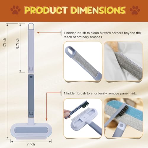 Image of Pet Hair Remover, Dog Cat Hair Remover for Carpets, Couches, Bedding, Furniture & Car Interiors, Reusable Pet Hair Removal Tool for Dog&Cat Fur & Lint & Clothing