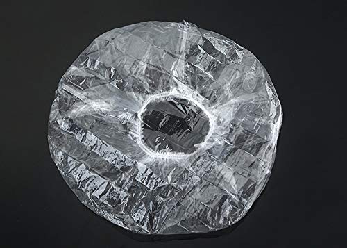 Sowaka 15 Pcs Shower Caps Disposable Clear Waterproof Plastic Elastic Thick Hair Bathing Caps For Women Kids Girls Travel Spa Hotel Hair Solon Home Use Cleaning #TOP1
