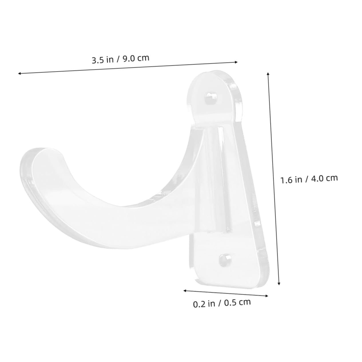 Mikikit 2Sets Horizontal Baseball Bat Display Mount Holder Acrylic Softball Bat Bracket for Home Garage Collectible Bat Storage