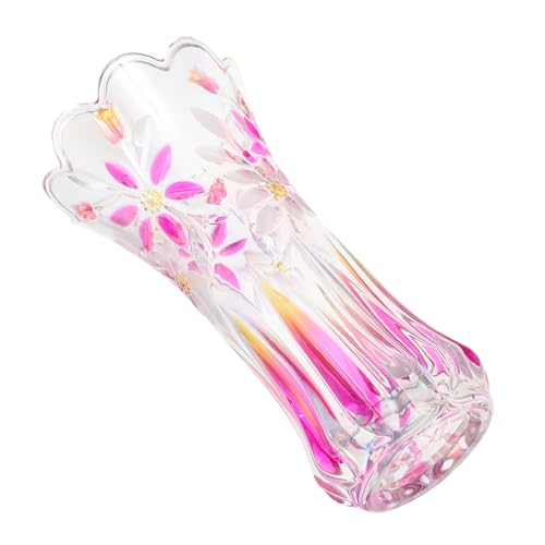 Cabilock 1 Pc florero de Cristal jarrón Engrosado Adorno de jarrón de Escritorio maceteros decoración florero casero contenedor de Cultivo hidropónico bambú de la Suerte Vaso de Cristal