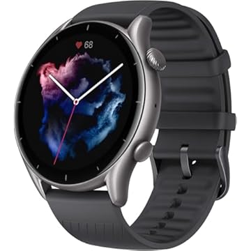Amazfit GTR 3 A1971 smartwatch 46mm para telefones Android e iPhone Alexa embutido, GPS e modo de movimento 150, tela AMOLED de 1,39 polegadas （black）