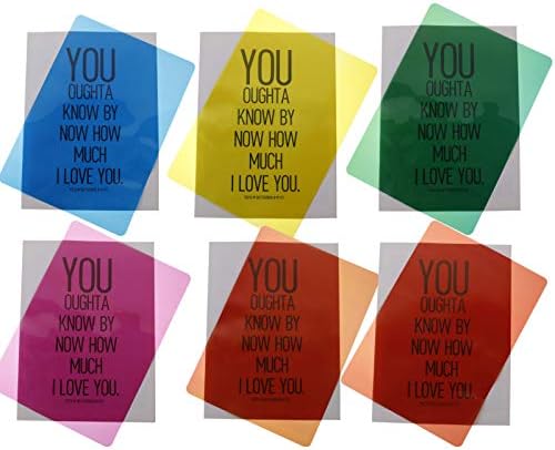 Phoetya Dyslexia Overlays Professional Pack of 6,A4 Coloured Dyslexia Aids for Children,Reading Rulers Guided Reading Highlight Strips for Visual Stress, Dyslexia, Irlens Syndrome and A-D-H-D