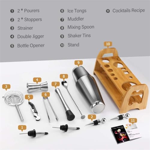 Set Bartender Boston Coctelera Acero Inoxidable 13 Piezas miniatura 2