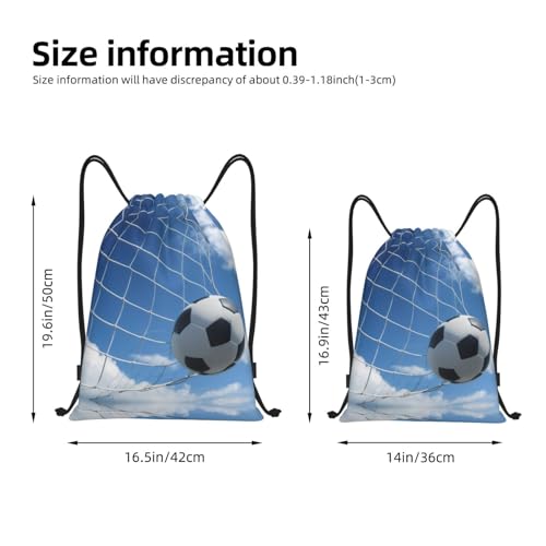 Soccer (1) Lightweight Drawstring Duffel Bag â€“ Water-Resistant Polyester Travel & Gym Bag With Adjustable Shoulder Strap4