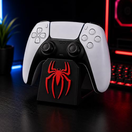 Image of Item Name: Gaming Controller Stand - Universal Display Holder for PS5, Xbox & Switch Controllers | Spider-Themed Design | Desk Organizer for Gamers