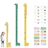 2 Stück Dinosaurier Giraffe Messlatte Kinder und 24 Tier-Stickern |...