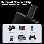 USB C à Mini USB Adaptateur, paquet de 3 USB-C Femmes Mini USB 2.0 Convertisseur mâle prend en charge la charge & Synchronisation de données Compatible avec GPS Récepteur / appareil photo numérique / Dash Cam/MP3 Joueurs etc, Noir