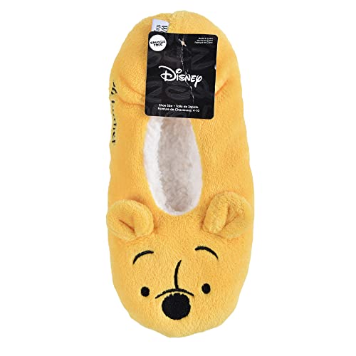 Winnie the Pooh Women's 1-Pack Plush Footlet, Yellow, 9/113