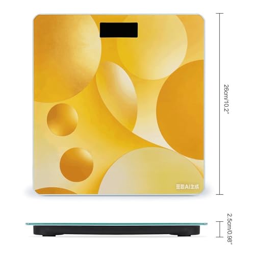 Báscula Digital de Baño Amarilla para Peso Corporal miniatura 2