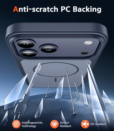 Image of FNTCASE for iPhone 17 Pro-Max Case: Magnetic Phone Cases with Screen Protector Compatible with Magsafe Slim Rugged Shockproof Protective Dual-Tone Design Cell Cover
