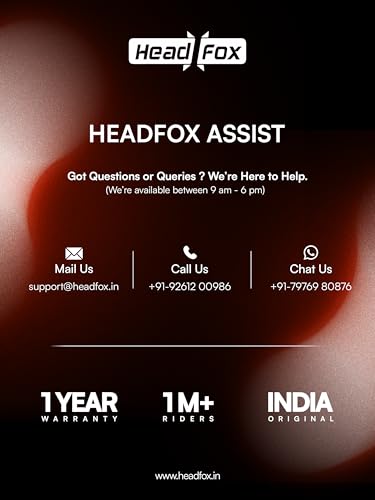 Image of HEADFOX N2F Track Full Face Bluetooth Helmet for Bike | Waterproof Smart Helmet for Men & Women | Built-in Bluetooth for Calls, ENC, Music & GPS | Voice Assist | ISI Certified